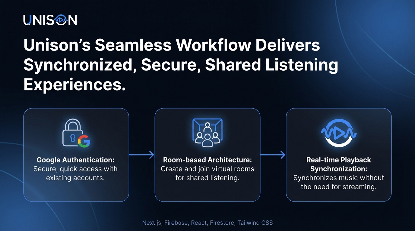 Workflow composed of three hero features - UNISON